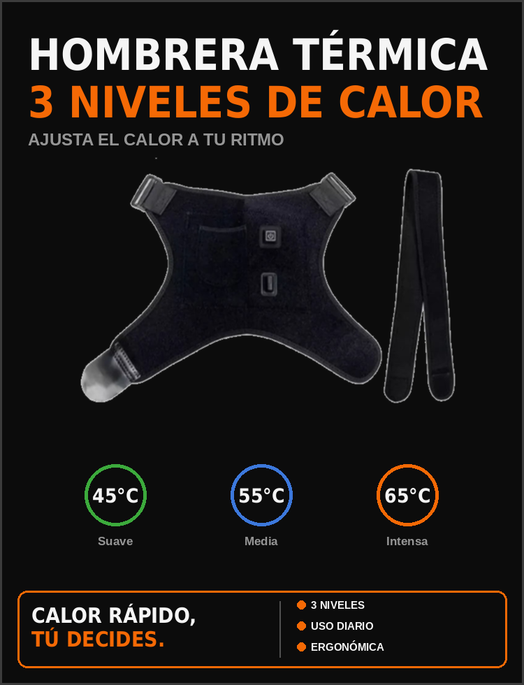 Hombrera Térmica 3 Niveles Calor